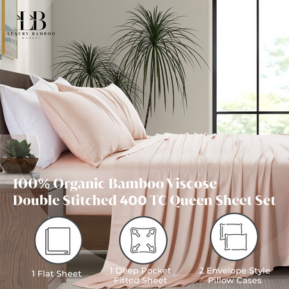 Luxury Bamboo Sheet Set [Vintage Pink]