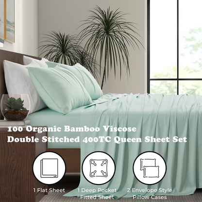 Luxury Bamboo Sheet Set [Coastal Green]