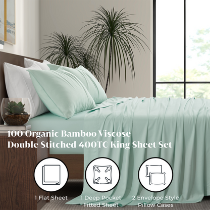 Luxury Bamboo Sheet Set [Coastal Green]