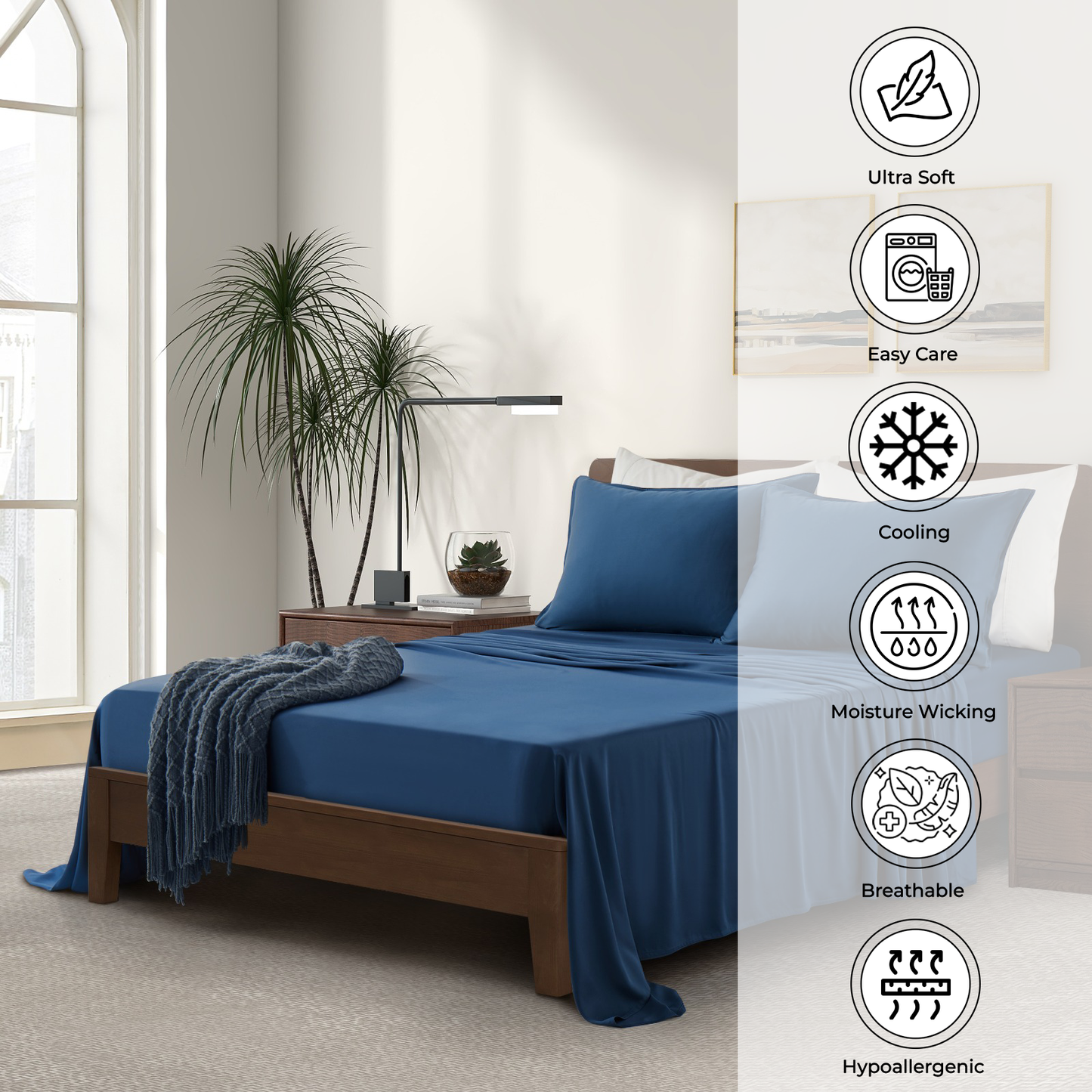 Luxury Bamboo Sheet Set [Midnight Blue]