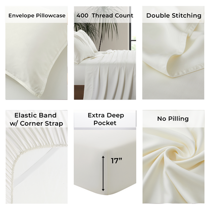 Luxury Bamboo Sheet Set [Opulent Ivory]