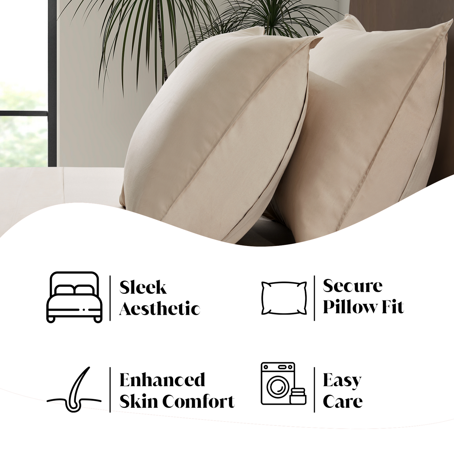 Luxury Bamboo Pillowcase Set [Dune]