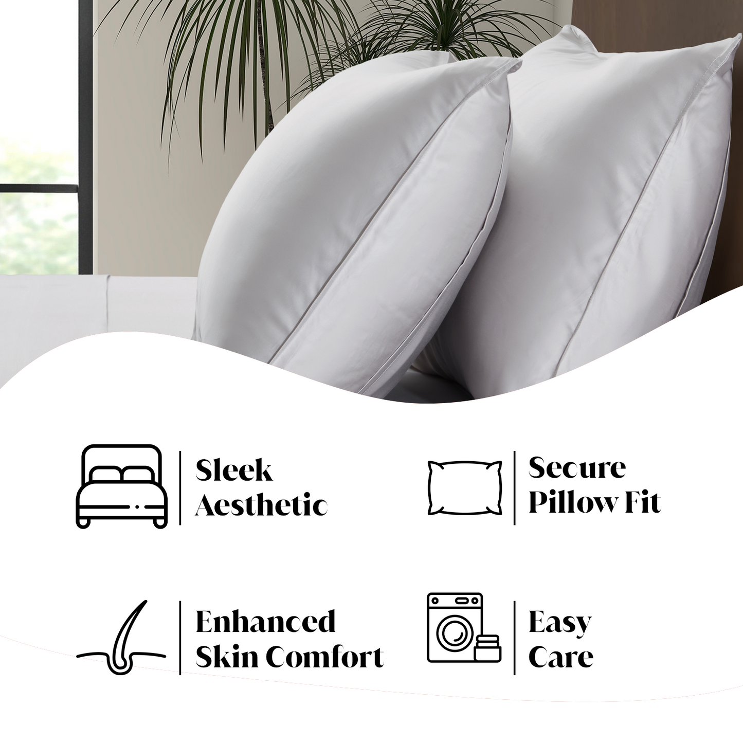 Luxury Bamboo Pillowcase Set [Dove Grey]