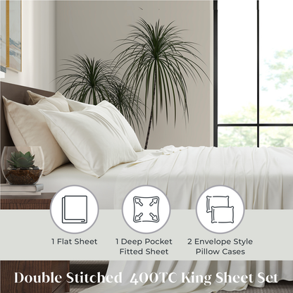 Luxury Bamboo Sheet Set [Opulent Ivory]