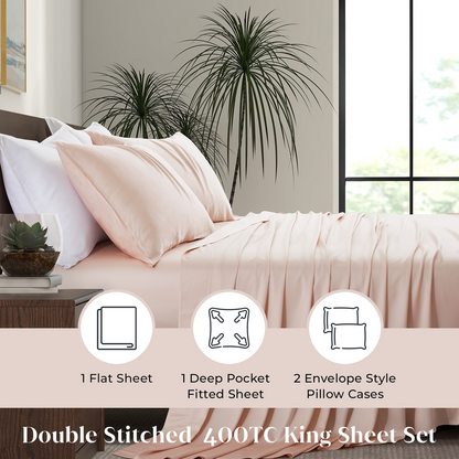 Luxury Bamboo Sheet Set [Vintage Pink]