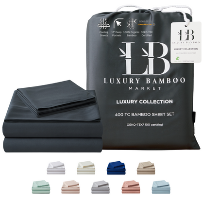 Luxury Bamboo Sheet Set [Charcoal Grey]
