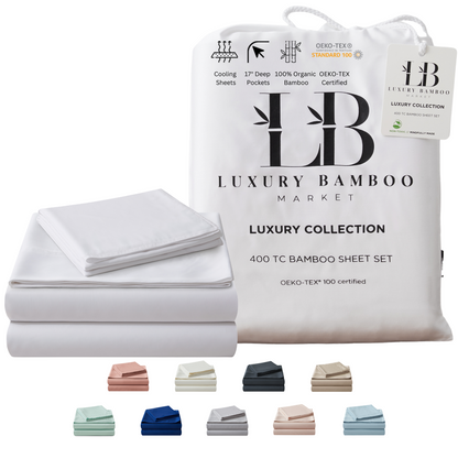 Luxury Bamboo Sheet Set [Classic White]
