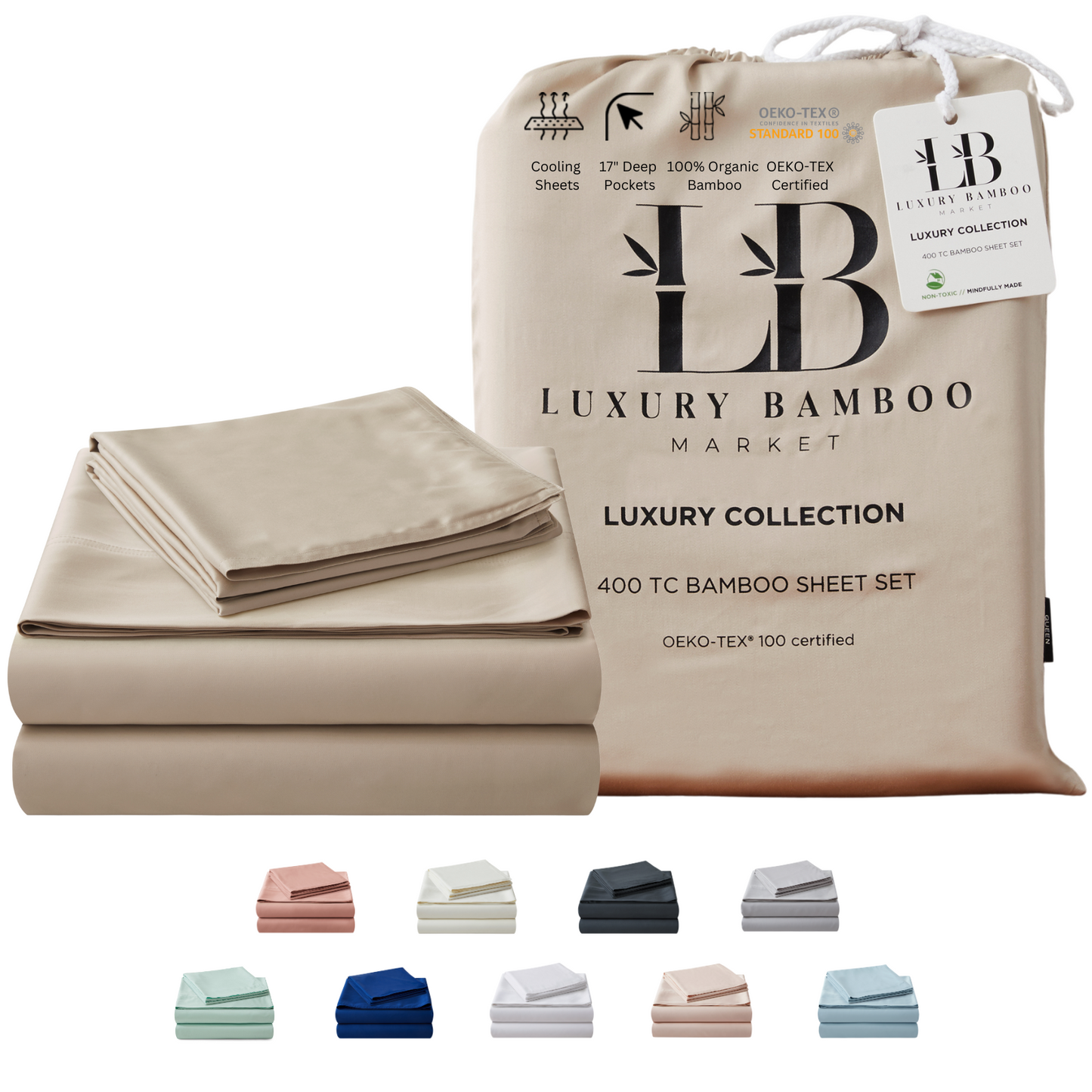 Luxury Bamboo Sheet Set [Dune]