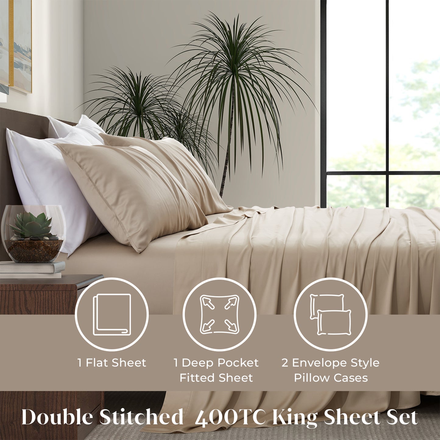 Luxury Bamboo Sheet Set [Dune]
